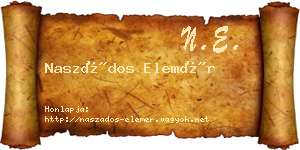 Naszádos Elemér névjegykártya