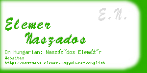 elemer naszados business card